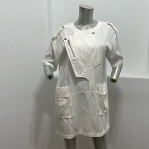 Thomas Wylde  Short  Sleeve  Tunic Dress white